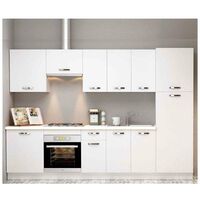 Cocina completa con zocalo y con encimera de 3 metros(ancho) color blanco KIT-KIT