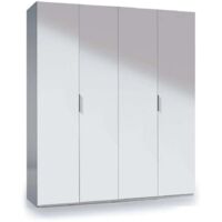Armario 4 puertas abatibles acabado blanco. 200cm(alto). 180cm(ancho). 52cm(fondo).