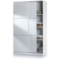 Armario ropero Alba puertas correderas acabado blanco 200 cm(alto)120 cm(ancho)50 cm(largo)