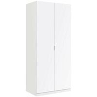 Armario ropero Herro 2 puertas acabado blanco 180 cm(alto)81 cm(ancho)52 cm(largo)
