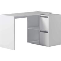 Escritorio Adapta con buc de 2 puertas y 2 huecos reversible acabado blanco 74 cm(alto)120 cm(ancho)77 cm(fondo)