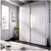 Armario puertas correderas Lupión acabado blanco 204 cm(alto)150 cm(ancho)65 cm(largo