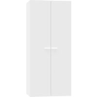 Armario multiusos zapatero 2 puertas abatibles acabado blanco, 79 cm(ancho) 180 cm(altura) 52 cm(fondo) Color BLANCO MATE