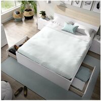 Cama canape Segura para colchones de 150x190 en color blanco 85 cm(alto)156 cm(ancho)192 cm(largo) Color BLANCO