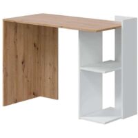Escritorio reversible Gilda en blanco artik y roble nordi 78 cm (alto) x 100 cm (ancho) x 52 cm (prof.)