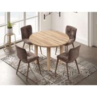 Mesa extensible Orgina acabado cambrian. 94/124 x 94 cm x 76 cm