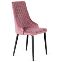 Pack de 4 sillas Imperial velvet Rosa 94 cm (alto) 48 cm (ancho) 57 cm (fondo)