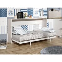 Cama abatible horizontal Mónica de 90 cm en color ártico.