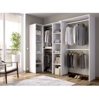 Vestidor de rincón Luz 2 color Blanco 228cm (ancho) 79.4 cm (fondo) 187 cm (alto)