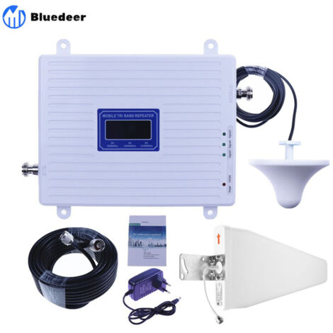 Bluedeer – Répéteur d'antenne 4G – Amplificateur cellulaire LTE – Couverture jusqu'à 300 m² – Installation sans outil pour zones à faible signal