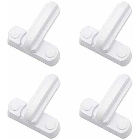 Rnemitery – Lot de 4 serrures à loquet en aluminium – Sécurité renforcée pour portes et fenêtres – Finition blanche – Installation facile