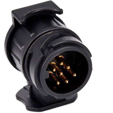 Adaptateur de remorque de 13 Broches vers 7 Broches - Noir - pour Voiture, remorque, attelage, Caravane (1/5)