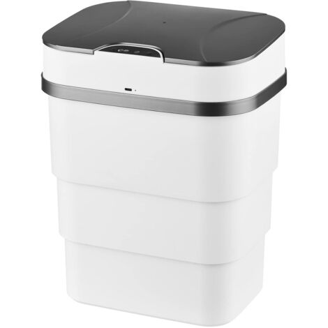 Poubelle Infrarouge Automatique – Poubelle Pliable à 3 Couches d'une capacité de 9,5 L – Alimentée uniquement par Batterie – Parfaite pour la Cuisine, la Salle de Bain et le Salon (1/3)