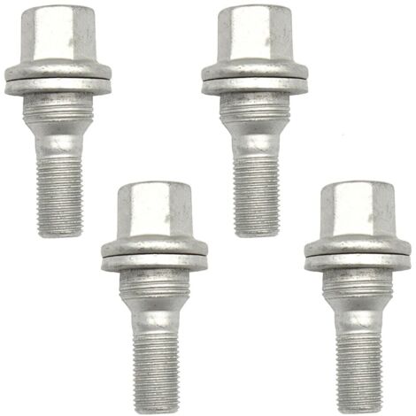 Lot de 4 boulons de roue M12 x 1,25 essieu arrière essieu avant 9817024580 argent pour Citroën C2 C3 C4 C5 C6 Peugeot 206 207 308 407 508 Citroën DS3 DS4 DS5 Berlingo SAXO XSARA Jumpy (1/5)