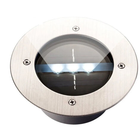 Projecteurs solaires à 3 LED étanches IP65 pour pelouse de jardin, blanc froid Lot de 2 (1/5)