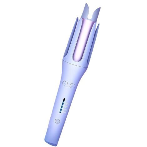 Fer à friser automatique de 32 mm, gros boucles, fer à friser avec 3 niveaux de température réglables, chauffage rapide, rotation à 360° adapté pour les cheveux longs (violet) (1/4)