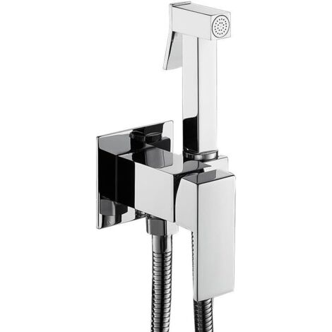 Pulvérisateur de Bidet Pour Toilette Kit Douchette Wc Douchette Bidet en Laiton,Placage,Carré (1/3)