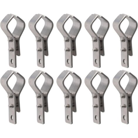 SS304 – Kit de quincaillerie pour voile d'ombrage, colliers de serrage en acier inoxydable pour filet de pare-soleil, supports métalliques réglables pour poteaux de 16 à 26 mm, pour (1/5)