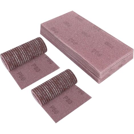 Treillis Feuilles Abrasive 115x230mm, 25 Pièces Papier a Poncer 80 Grains Abrasives Papier pour Ponceuse Vibrante Polir et Enlever La Rouille (1/5)