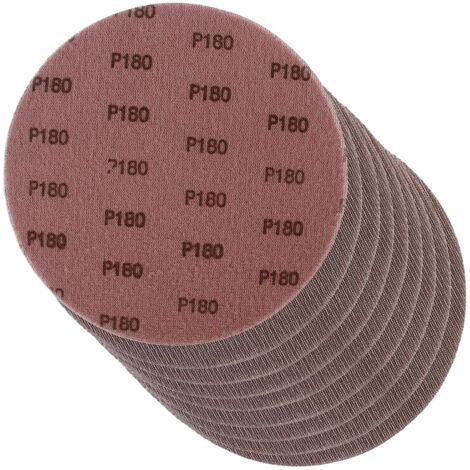 10 Pièces Disques de Ponçage Auto-agrippants Ø 225mm, Grain 180, Disques Abrasifs Filet Ø 225 mm Autoagrippant,Compatible avec Ponceuses Girafe, Murales et Plafond, pour Bois, Métal et Plâtre (1/5)
