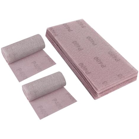 Treillis Feuilles Abrasive 115x230mm, 25 Pièces Papier a Poncer 400 Grains Abrasives Papier pour Ponceuse Vibrante Polir et Enlever La Rouille (1/5)