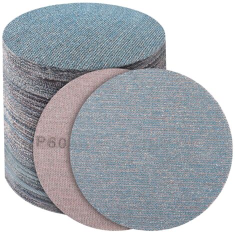 Disques Abrasifs 125 mm, 50 Pièces Filet Céramique Crochet et Boucle, Grain 60 Pour Meulage et Polissage du Bois et Métal (1/5)