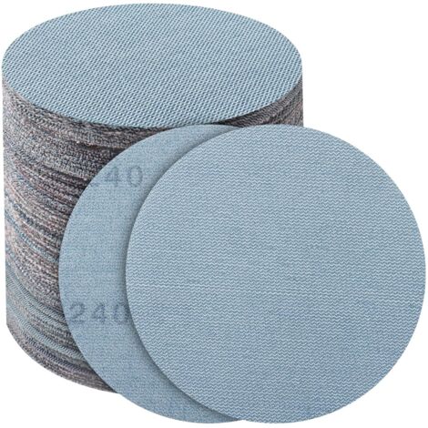 Disques Abrasifs 125 mm, 50 Pièces Filet Céramique Crochet et Boucle, Grain 240 Pour Meulage et Polissage du Bois et Métal (1/5)