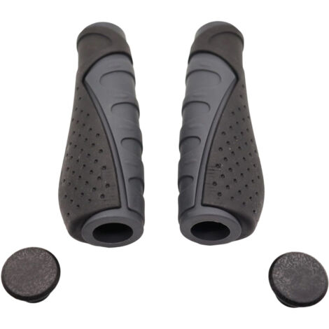 1 Paire Poignées vélo Ergonomiques - 22 mm Poignée de Guidon de Vélo VTT Antidérapantes en Caoutchouc - avec Double Verrouillages (1/5)