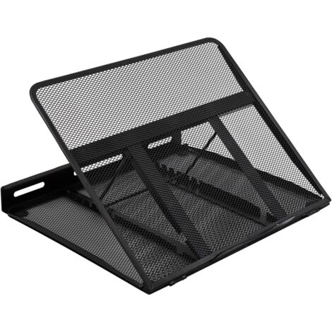 Support d'ordinateur portable réglable ergonomique et ventilé jusqu'à 17.3 pouces, 33 x 28.7 x 18.5 cm, Noir