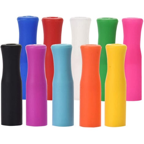 HINZIC Lot De 6 Embouts De Paille En Silicone De Qualité Alimentaire