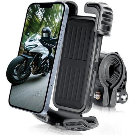 Support Telephone Moto, 4.7”-6.8” Porte Telephone Moto, Porte Telephone Velo, Support Telephone Trotinette Electrique Compatible avec iphone Samsung