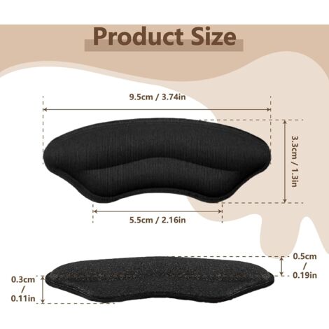 Kronwahl Lot De 3 PAIRES De Protège-talons, Coussinets De Talon De Qualité Supérieure Pour