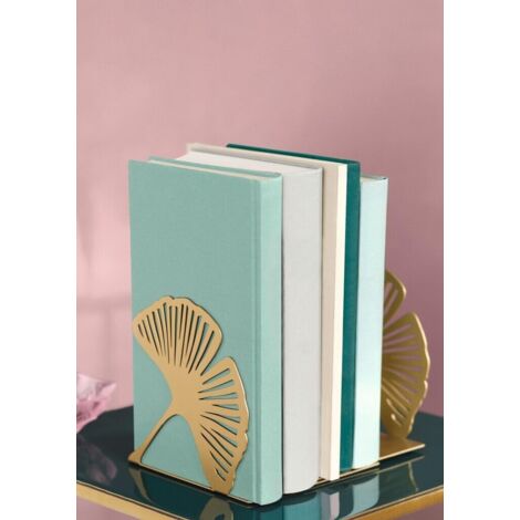 2 Serre-livres Aluminium Design Vague - Antidérapants, 15.2 Cm Haut, Argent, Décoration étagère Moderne - 12