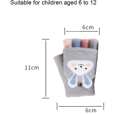 Gants d'hiver chauds en peluche épais pour fillette • Petites Pirates