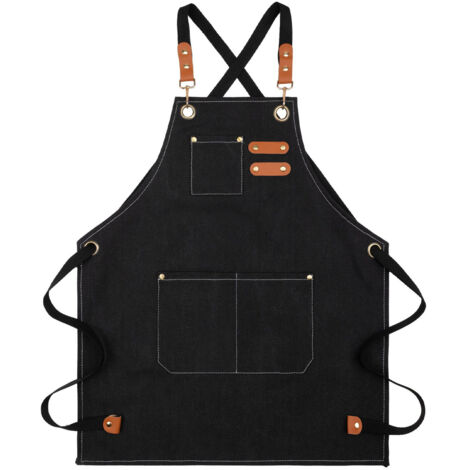 Lot De 4 Tabliers Enfant Ajustables 7-13 Ans – Tablier De Cuisine Chef Avec Poches, Coton Polyester, Pour Cuisson, Peinture, Bricolage (Noir, Jaune, Bleu, Rouge)