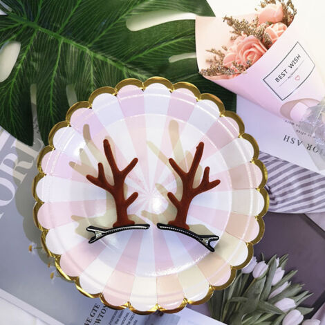 Lot De 2 Bandeaux Bois De Renne Avec Oreilles De Cerf – Marron – Parfait Pour Noël, Halloween, Cosplay & Fêtes