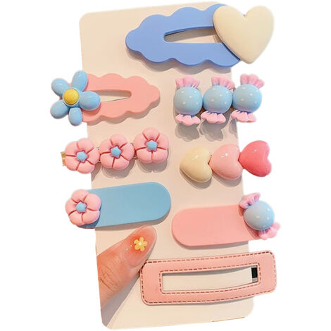 8/9/10 Pcs/Set Dessin Animé Bébé Fille Pinces À Cheveux Mignon Ours Enfants Épingles À Cheveux
