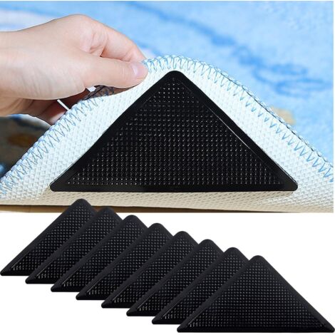 Patins Antidérapants Tapis Lot De 24 Tapis Antidérapants, Lavables Et Réutilisables, Antidérapants, Pour Tapis Pour Sols En Bois Dur, Tapis à Forte Adhérence Gel PU Réutilisable Sol Dur Carrelage
