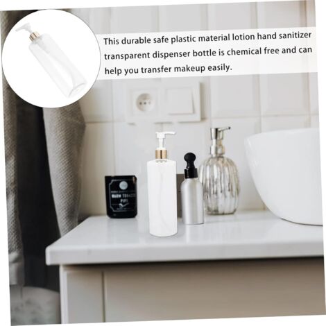 HEALEEP Bidon Distributeur Pompe 2L Blanc – Grand Récipient Robuste Pour Shampoing, Gel Douche, Rechargeable, Idéal Maison, Voyage & Salle De Sport
