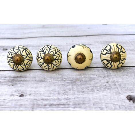 4 Boutons De Tiroir En Céramique Vert – Boules 32x34mm, Vis M4x20mm Pour Un Style Unique !