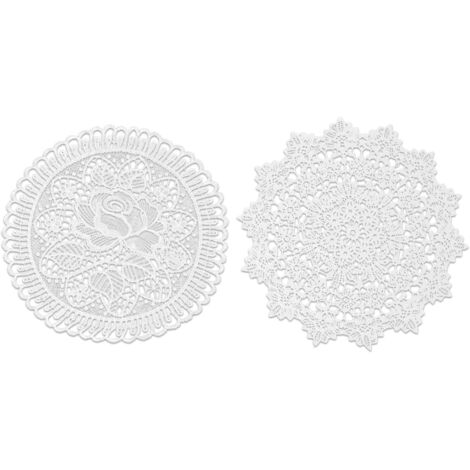 Lot De 2 Napperons - 8,5 Cm Et 18 Cm - Occasion