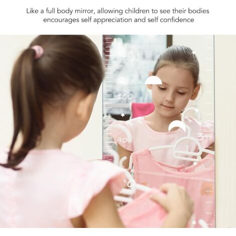 Miroir Toise De Croissance Enfant En Acrylique Incassable - Tableau De Mesure Hauteur Pour Mur Avec Autocollants Fun