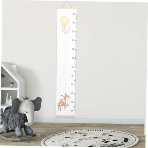 Toyvian Toise Murale Enfants - Règle De Croissance Décorative Motif Cartoon Coloré - 200 Cm En Tissu & Bois