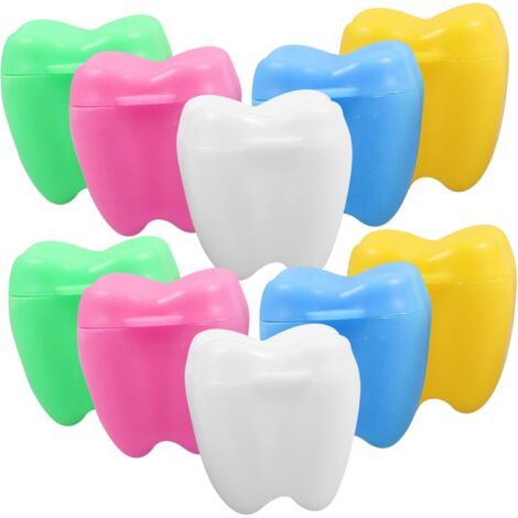Lot de 20 boîtes colorées compactes – conservation dents garçon/fille – design portable (1/5)