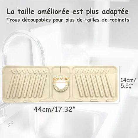 Tapis De Protection Pour Robinet D'évier En Silicone - Anti-éclaboussures, Facile à Nettoyer, 45 X 14 Cm - Pour Cuisine, Salle De Bain, Extérieur