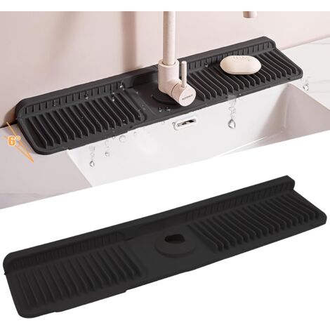 Tapis De Robinet En Silicone Réutilisable - Anti-éclaboussures Pour évier De Cuisine Ou Salle De Bain (45x14 Cm)