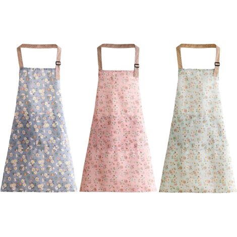 Forreen Lot De 3 Tabliers De Cuisine Femme Imperméables – Anti-Tâches, Résistants à L'Huile, Avec Chiffon Essuyable, Poches Pratiques, Pour Cuisine, Barbecue, Jardinage