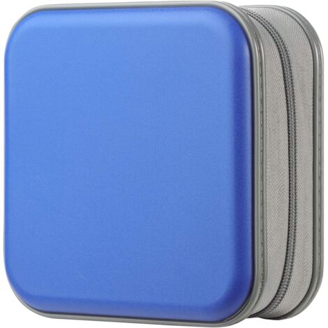 Boîtier plastique dur bleu 48 CD – Portable, idéal voiture, structure résistante (1/5)