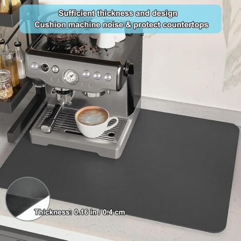 Tapis D'égouttoir Absorbant MARIMIYA Pour Machine à Café - 40x50 Cm - Vert - Antidérapant, En Boue Diatomée