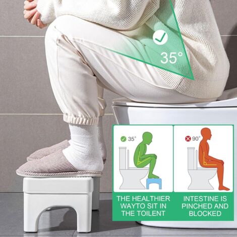Tabouret WC Marchepied Chiluxendo - Repose-Pieds Physiologique Anti-Constipation Portable Pour Toilettes